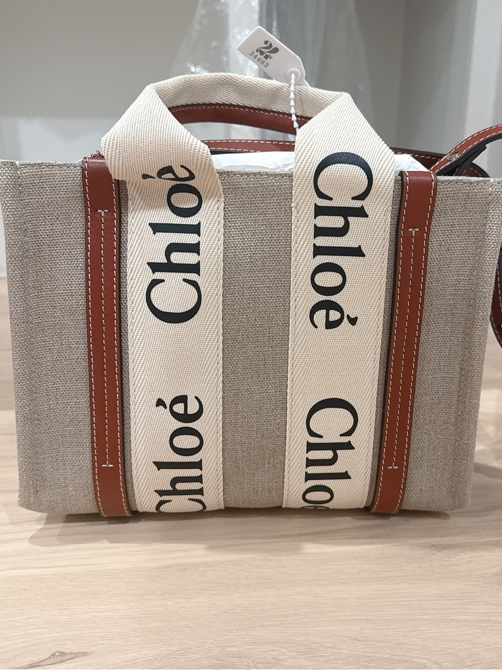 NWT CHLOE SMALL WOODY TOTE BAG WITH STRAP - Picture 12 of 13
